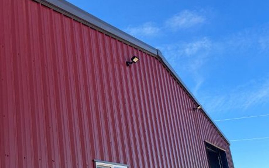 outdoor lighting installed at the firestation